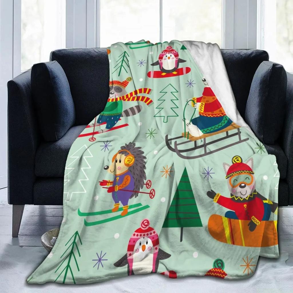 Hedgehog Blanket, Soft Flannel Throw Blanket with Super Cute Hedgehog Gifts for Girl Women Hedgehog Lovers Blanket for Couch Bed