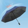 Guarda-chuva dobrável automático com cabo de mosquetão, Guarda-chuva de viagem com proteção UV contra chuva, Guarda-chuva portátil à prova de vento e chuva para mulheres e homens