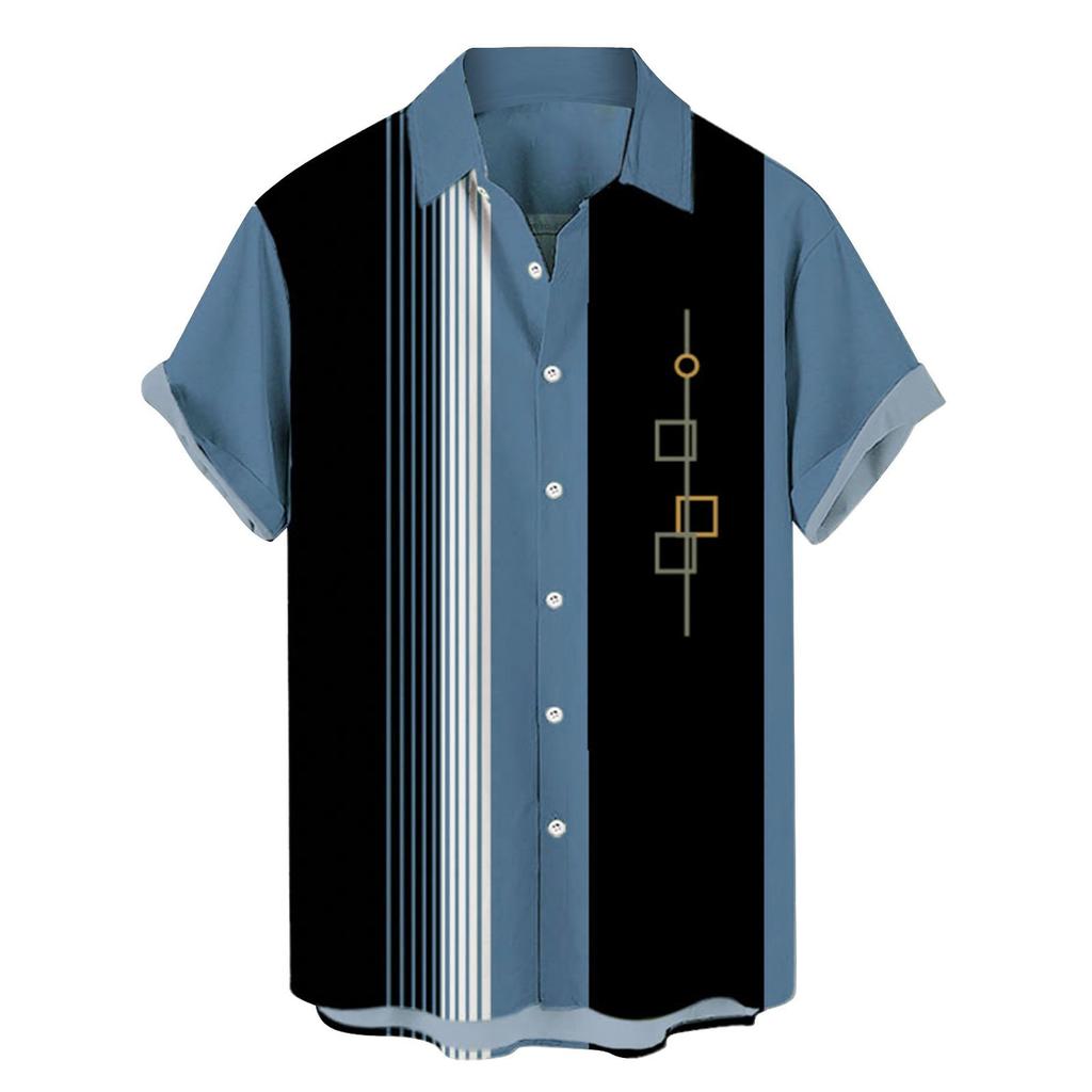 Tropical Leaf Print Short Sleeve Shirt, Casual Summer Wear for Men