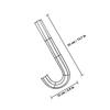 2Pcs J-Shaped Candy Cane Wreath Frame Iron Metal DIY Christmas Wreath Ring for Indoor Outdoor Decor Holiday Party Crafting