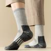 Caudlor Men's Wool Knee-High Socks, Thick and Cold-Proof for Winter, Ideal for Hiking, 3-Pair Set, Sizes 25-28cm