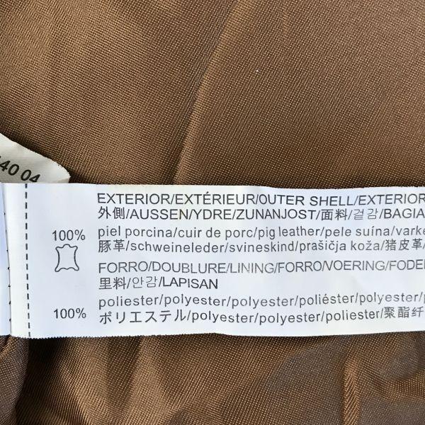 Stradivarius Genuine Leather Double Riders Jacket/Women’s L/Brown Tone/Lined, Side Zip Pockets(USED)