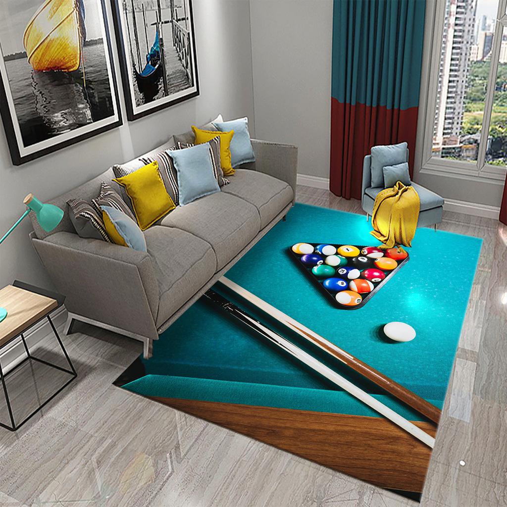 Kolorowy dywan 3D do snookera bilardowego, sportowy dywanik obszarowy do dekoracji salonu, jadalni, sypialni, dywanik podłogowy, dywaniki łazienkowe antypoślizgowe