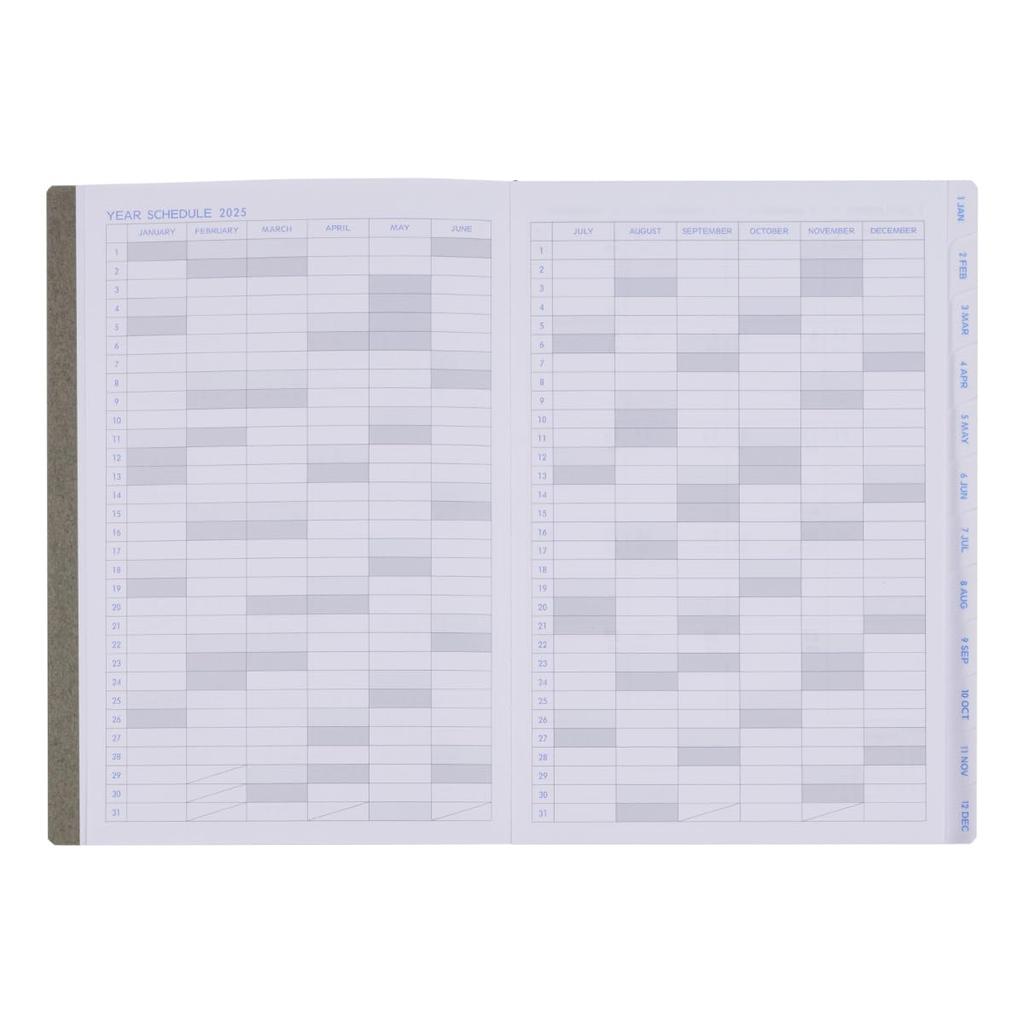 [Delfonics Planner 2025 Edition / Starting January 2025] Diary Refill, B6 Horizontal, Weekly Schedule
