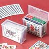 Empty Playing Card Storage Box Transparent Plastic Playing Card Case Holder Snaps Closed