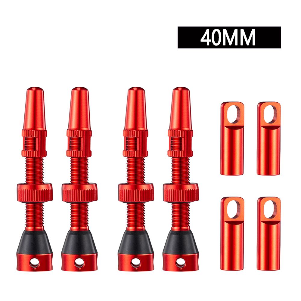 2/1Pair 40mm/44mm Aluminum Bicycle Rims Valve Core Remover Tool Bicycle Valve CNC Road Bike Tubeless Tire Valve with Caps