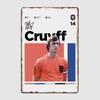 Johan Cruyff Kaka Leite Luis Suarez Xavi Giocatore di Calcio Segno Metallico Retro Poster Bar Camera da Letto Pub Parete Decorazione per la Casa Decorazione della Stanza