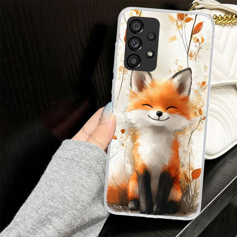 Animal Fox Case for Samsung Galaxy A52 A42 A32 A22 A12 A51 A50 A02S Phone Cover A41 A31 A21S A40 A30S A20E A10S A71