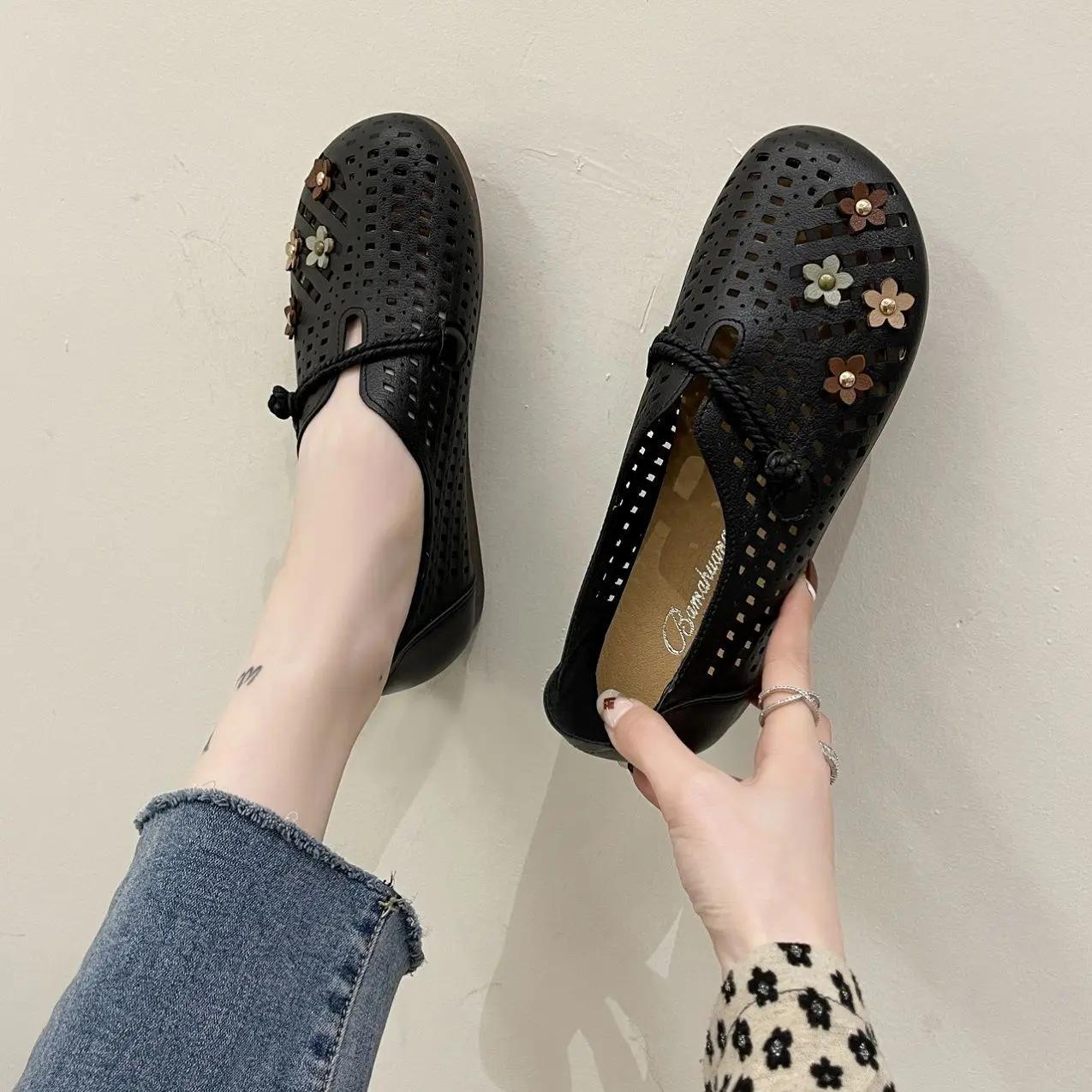 Женская летняя обувь на плоской подошве — фото 4