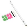 Black Stylus Pen 4 in 1 Multifunctional Accurate Positioning Capacitive Stylus with 2 Fiber Nibs