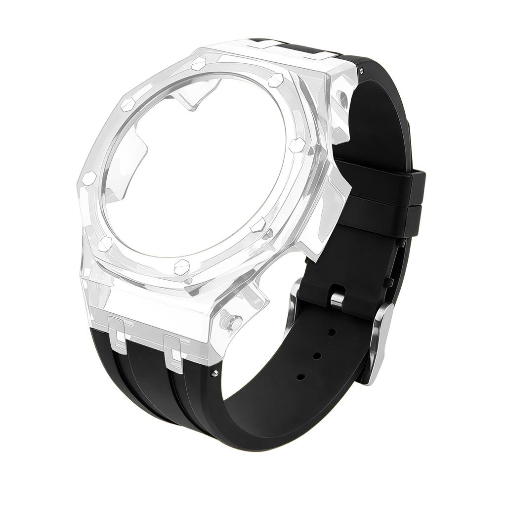 Für Casio GA2100 GA-B2100 Transparenter Lünettenrahmen Mod Kit - Strapazierfähiges Gummi Sportarmband Ersatzzubehör für GA2110 Uhren