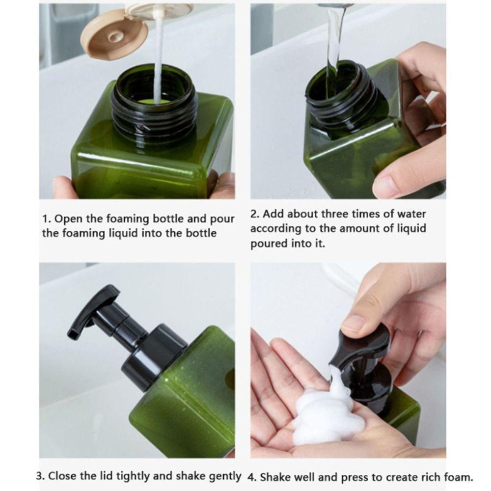 Square Liquid Soap Dispenser Plastic Shampoo Press Empty Bottles New Storage Bottles