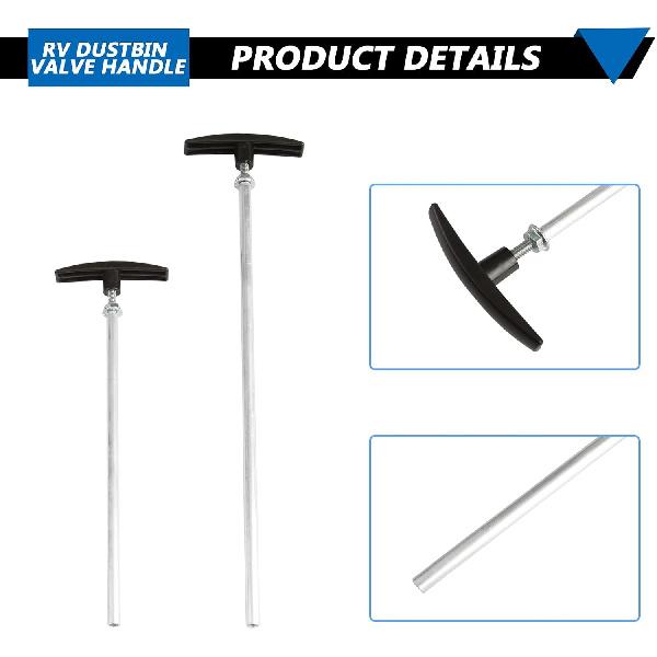 RV Waste Valve Tube Extension Kit 9"and 12" for Valterra/Camco Waste Valve | rv black tank handle RV Dump Valve Handle Replacement Set, RV Sewer Hose