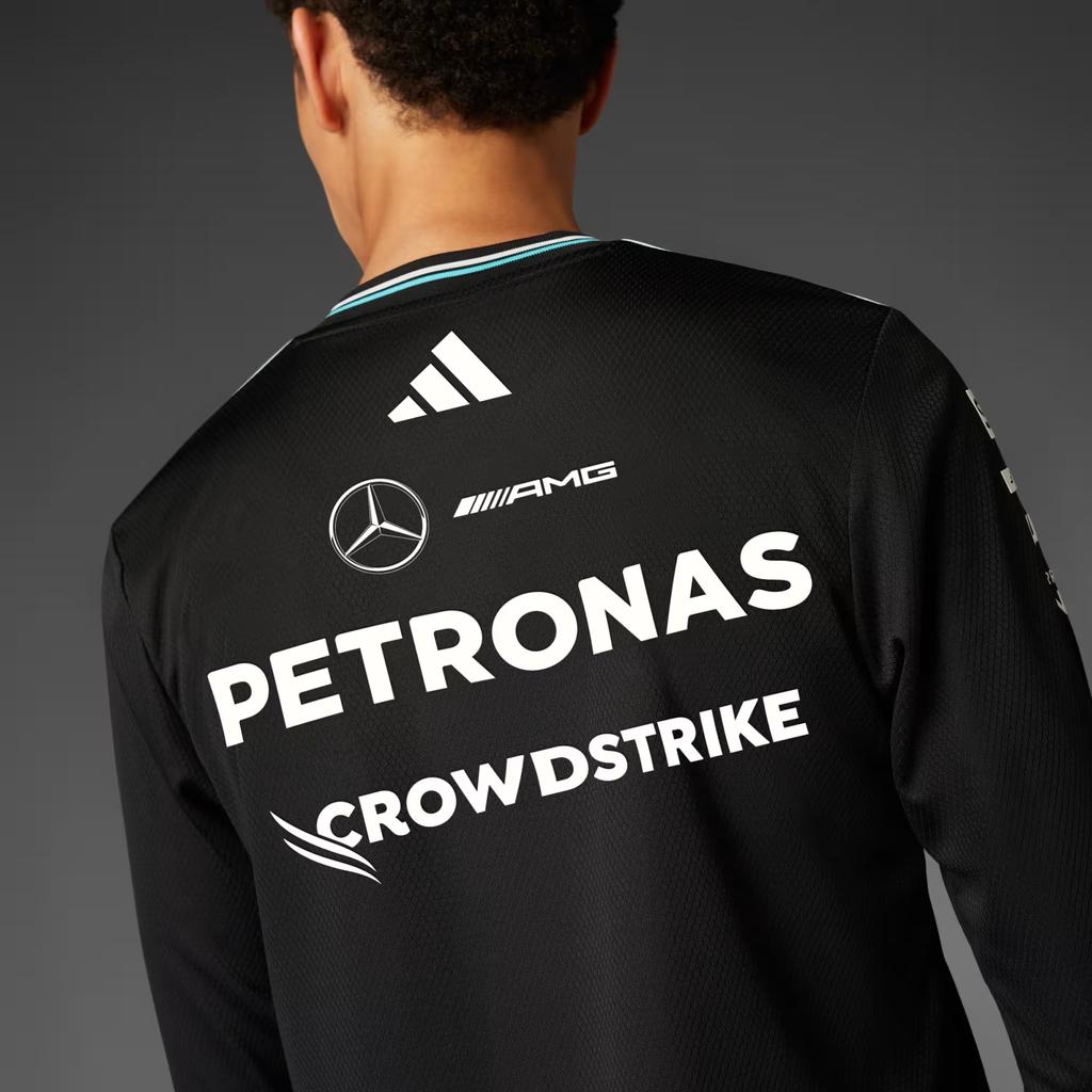 Adidas X Mercedes-Amg Collaboration Aeroready Ss25 Petronas F1 Formula One Team Casual Slim Fit Comfortable Long Sleeve Racing T-Shirt JW5359