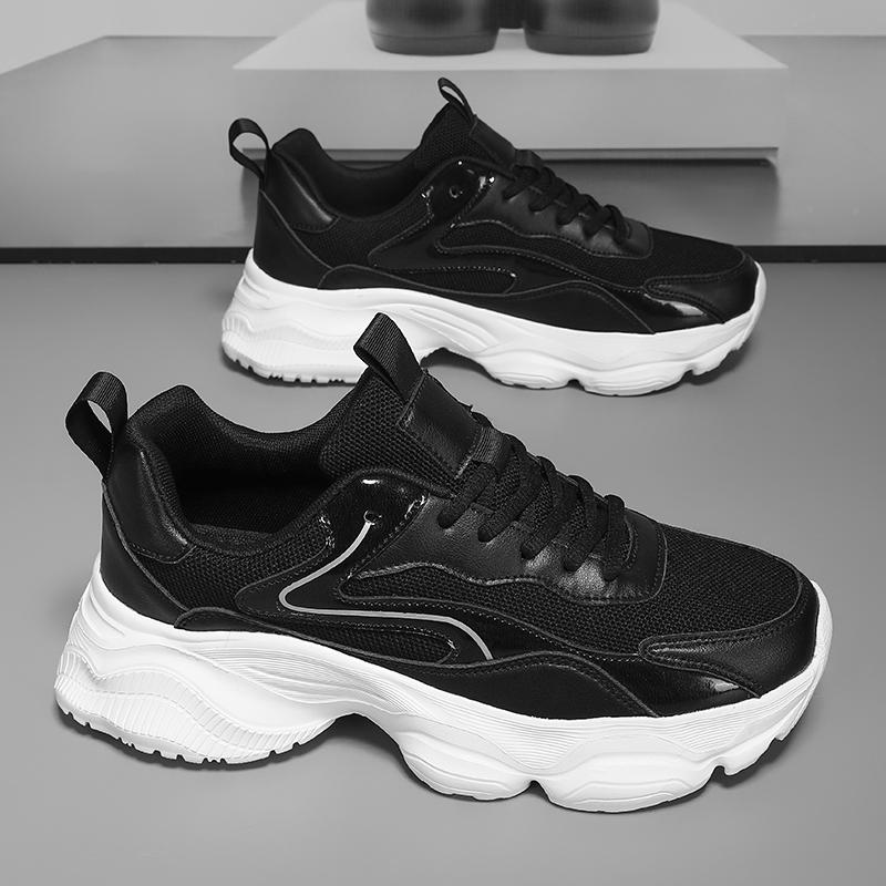 

Модные белые модные женские вулканизированные кроссовки на платформе, женские балетки, дышащие сетчатые кроссовки для бега и ходьбы, массивные спортивные туфли 42 36 чёрный