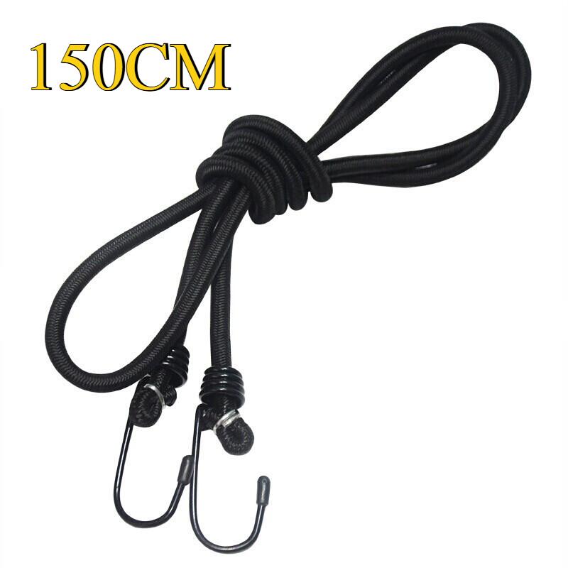 Heavy Duty Rubber Bungee Straps with Hooks for Motorcycle, Truck, Camping Tent & Outdoor Gear - Weatherproof & Durable