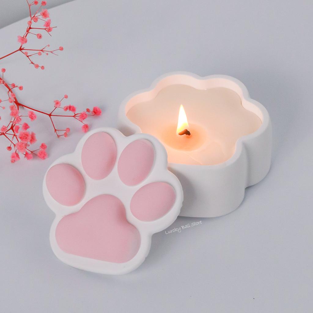 Cat Claw Storage Box Epoxy Resin Silicone Mold 3D Concrete Cement Gypsum Candle Jar DIY Crystal Flowerpot Home Decor Crafts Gift