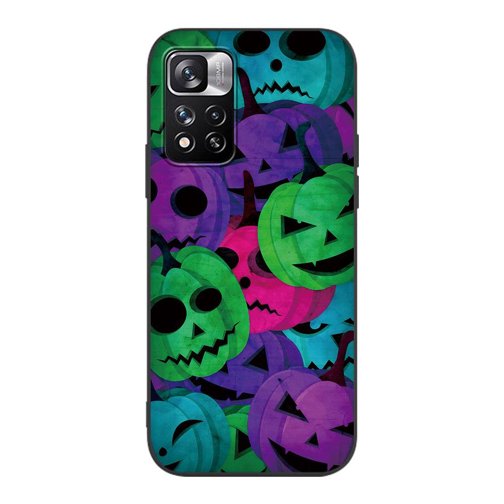 Hallowmas Cute Case for Xiaomi Redmi Note 11 10S 8T 10 12 Pro Plus 11T 8 9 11E 11S 5 Pro 9S 7 Soft TPU Black Phone Cover