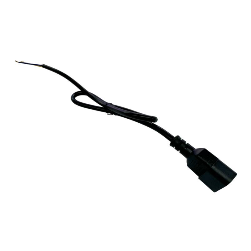 Black 2m ETL Cloverleaf Power Cord, 18AWG, US 3-Prong to C13.