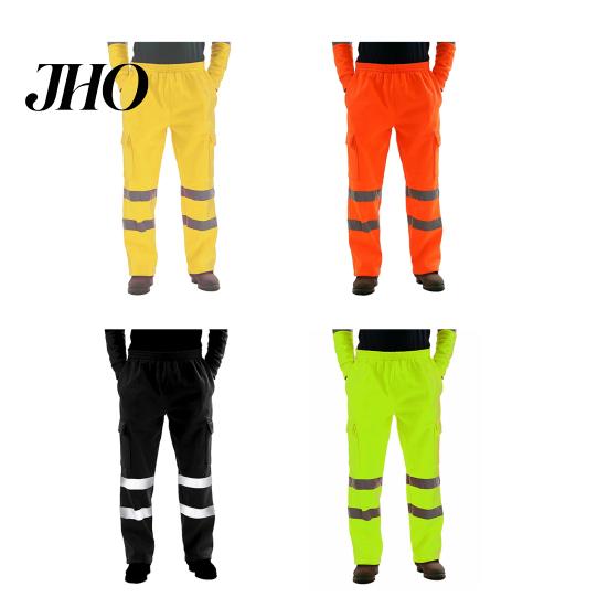 Pantaloni Resistenti agli Strappi da Lavoro Vita Elastica Tessuto Resistente agli Strappi Alta Visibilità Caldi Pantaloni Strisce Riflettenti a Doppio Strato Sicurezza Indumenti da Lavoro Robusti