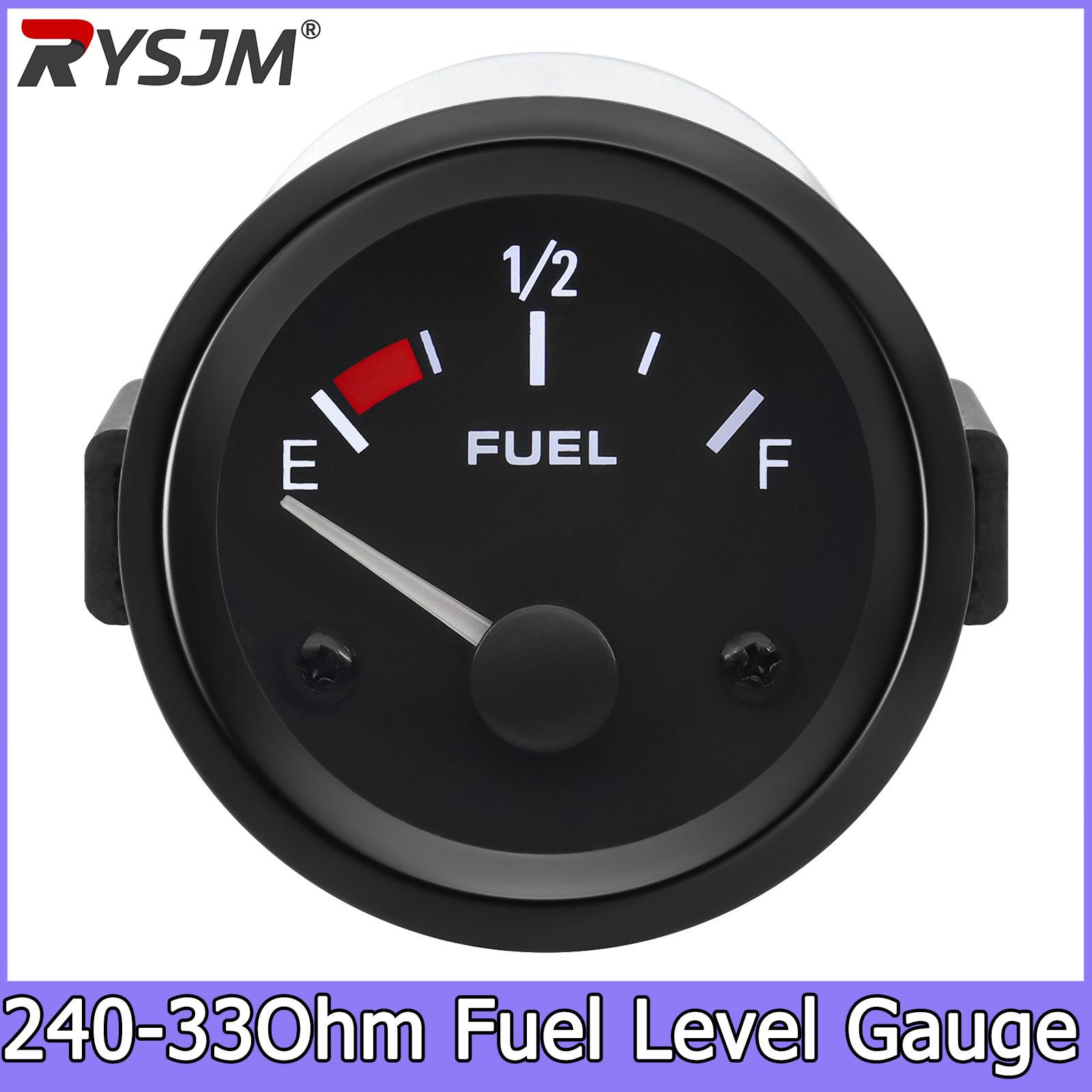 12V 52mm Car Motorcycle Fuel Level Meter Gauge 240~33ohm Car Fuel Gauge Modification Accessories Parts Fuel Level Pointer gauge BL0184