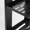 Folding Router Wall Shelf in Cold-Rolled Steel with Two Storage Levels and Cable Routing for Home Internet Devices