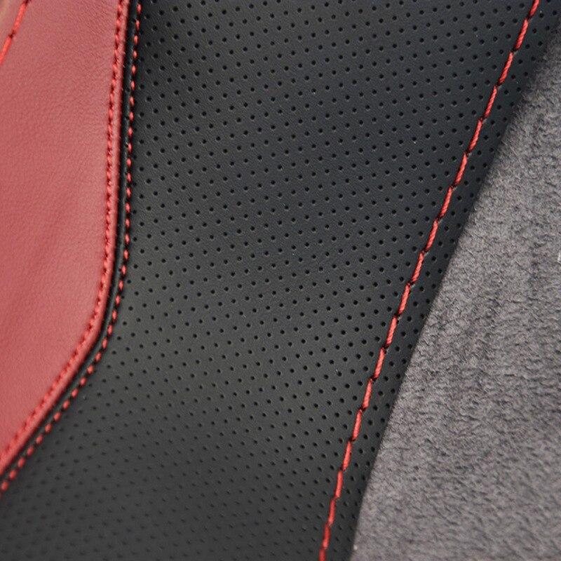 38 cm Uniwersalna, ręcznie szyta osłona kierownicy Super Fibre Skórzana osłona klamki Akcesoria do wnętrz samochodów