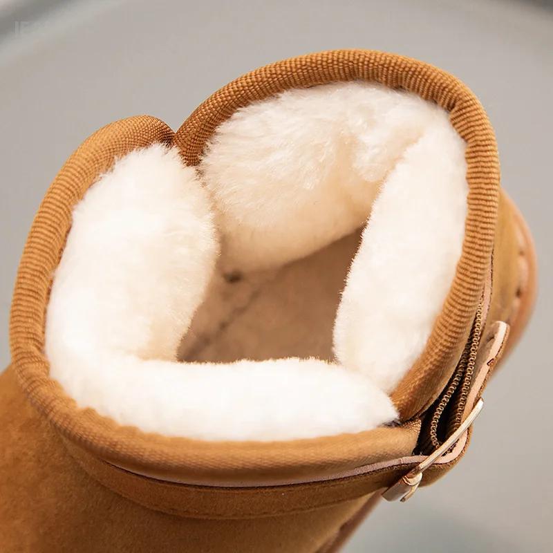 Winter Children's Snow Boots Girls' Shoes Winter Boys' Boots Baby Non Slip Plush Thick Cotton Shoes
