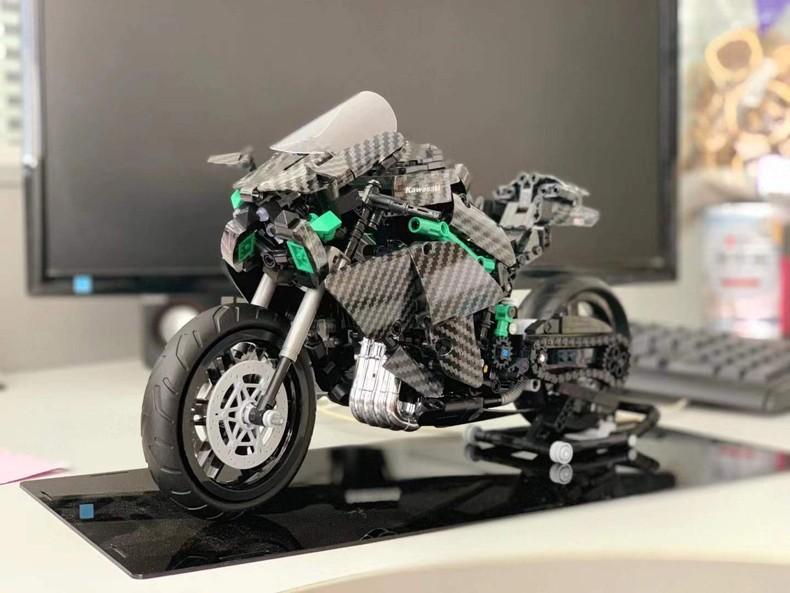 New 85001Technical H2R Motorcycle Building Blocks Speed Motorbike Racing Car Model Vehicle Toys Bricks for Kids Boy Gifts