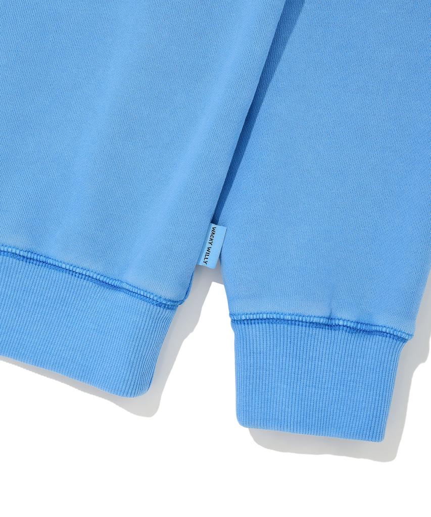WACKY WILLY Women'S Pigment Applique Sweatshirt Blue