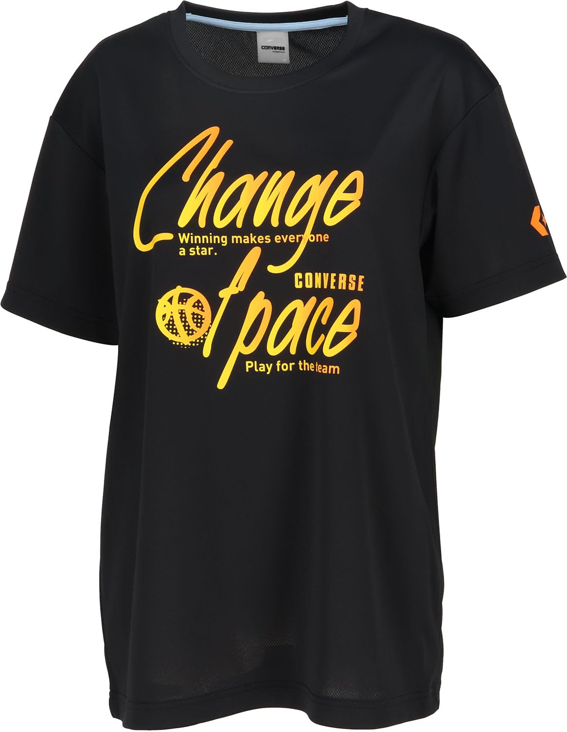 

Converse Mini Basketball Short Sleeve for Printed T-Shirt Girls, T-Shirt, Black/Orange