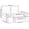 3137106 vidaXL Lit à sommier tapissier avec matelas Crème 200x200 cm Tissu