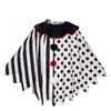 Horror Clown Cosplay Costume Halloween Women's Black and White Cloak Masquerade Adult Cosplay Role-Playing Costume
