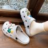 New fashionable and cute platform slippers women's summer couple non-slip beach outer hole shoes