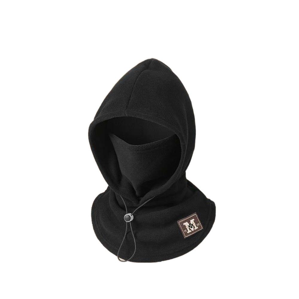 Warmer Hooded Neck Cap Drawstring Winter Pullover Cap Casual Fleece Balaclava Hat  Outdoor