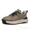 High-quality four-season velvet warm cotton shoes, leather soft-soled outdoor running shoes, thick-soled casual sports trendy shoes