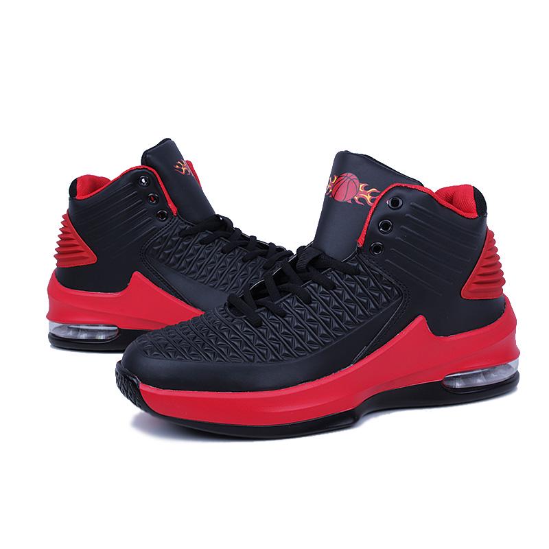 Buy Leather Hightop Air Cushion Basketball Shoes Men's Shoes, Nonslip