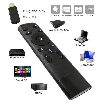 Telecomando wireless 2.4G con ricevitore USB Ingresso vocale per Smart TV Android TV Box HTPC PC