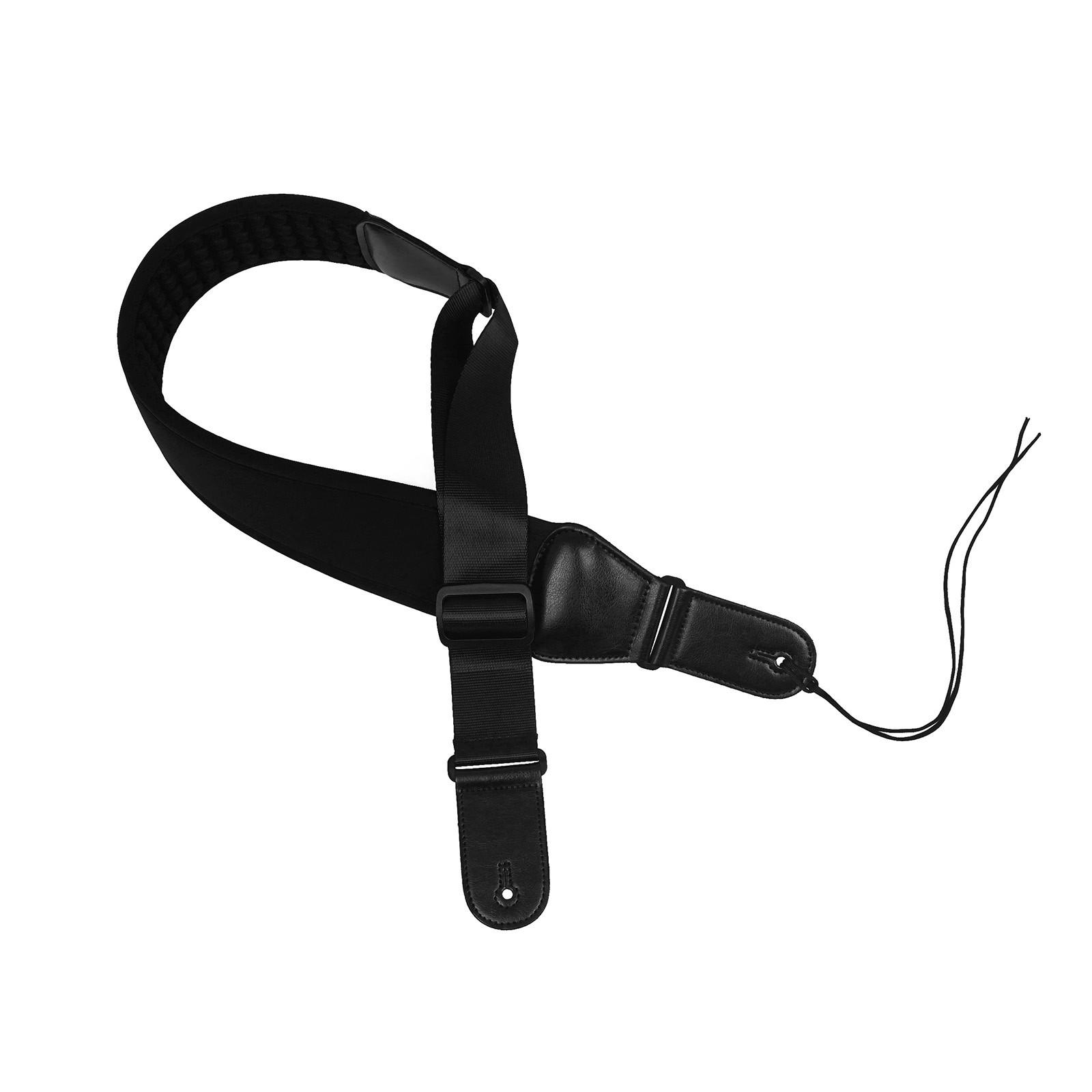 

Adjustable Thickened Wide Guitar Bass Strap with Reinforced End Tabs and Secure Attachment Cord Suitable for Various String Instruments One Size чёрный