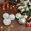 Y 6Pcs 6CM Christmas Balls Hanging Xmas Tree Pendant Ornaments for Party Wedding Decor New Year Navidad Gifts  Home Decoration