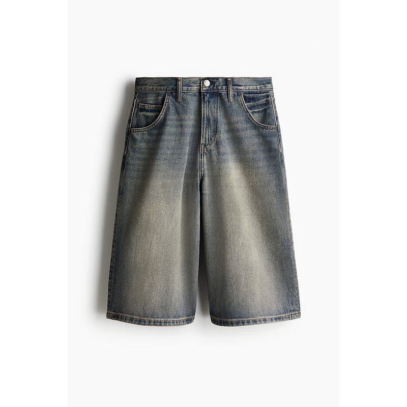

HM Men s Jeans 2025 Autumn New Arrival Loose Straight-leg American Fashion Plaid Denim Shorts 1276629
