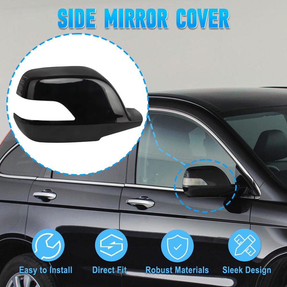 Left Right Side Door Wing Mirror Cover Rearview Mirror Shell for Honda CRV RE1 RE2 RE4 2007 2008 2009 2010 2011 Glossy Black