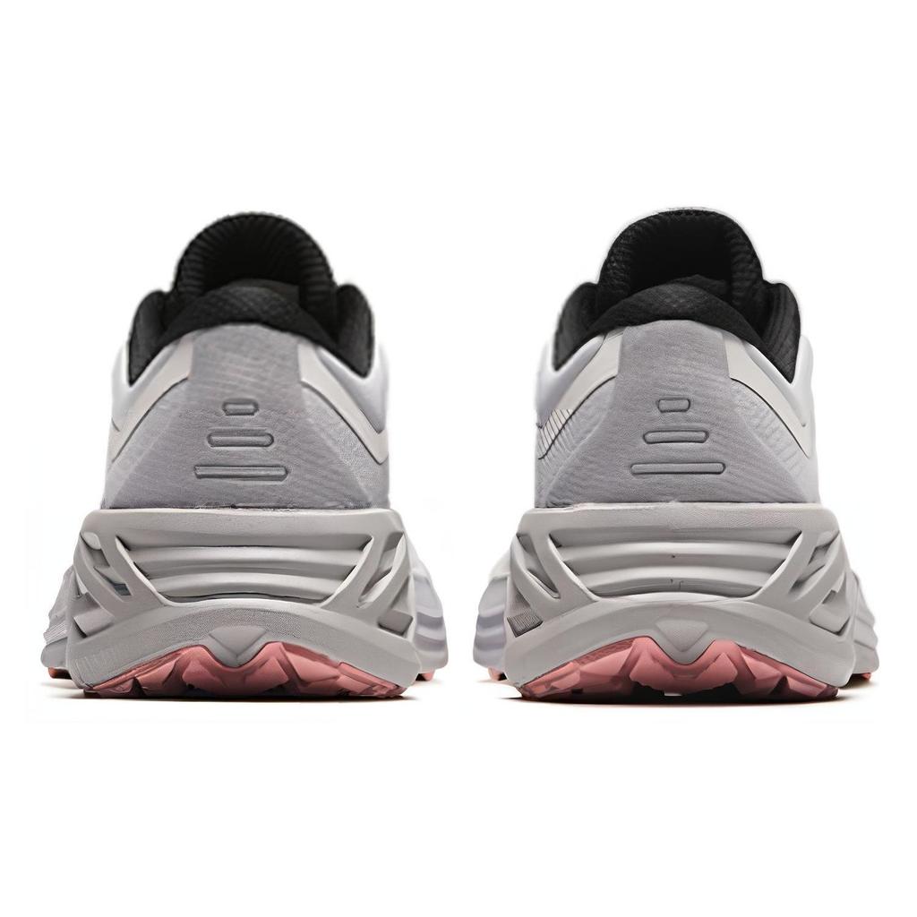 Anta Round Toe Lace-Up Shock Absorbing Wear-Resistant Low-Top Running Shoes Women sneaker Black Gray Silver 122415531-5
