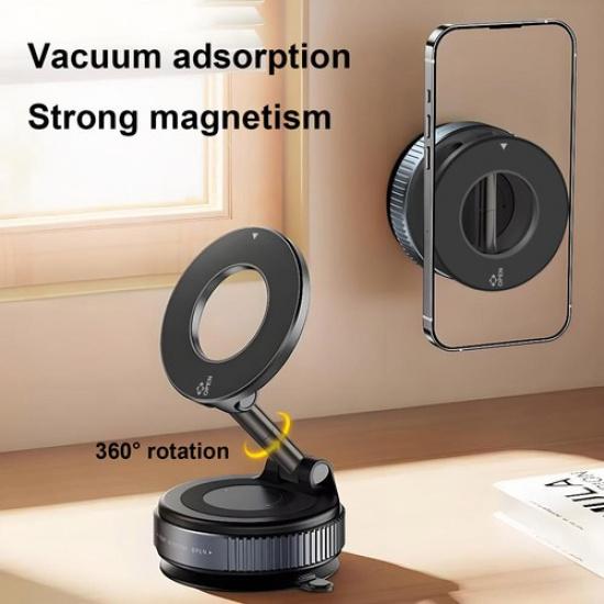 Foldable Vacuum Magnetic Suction Cup Car Phone Holder Mount Adjustable Angle