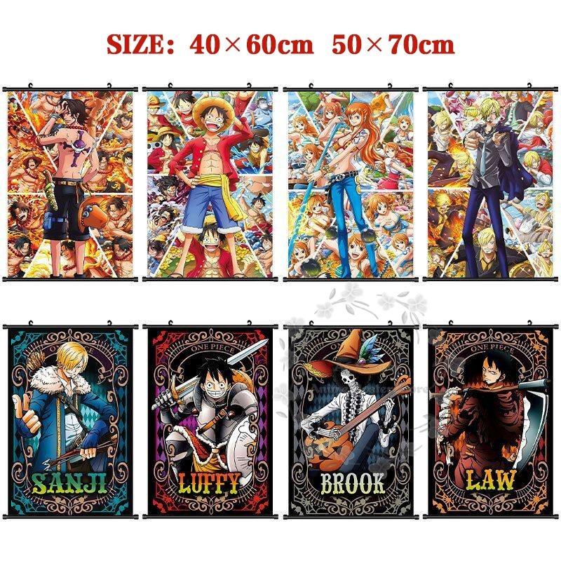 P-One P-Piece Hd Poster Scroll Painting Peripheral Hanging Painting Bedside Living Room Background Wall Cloth Painting