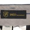 INED Silk Blend Striped Pattern Slacks Pants 11 Gray Women Used