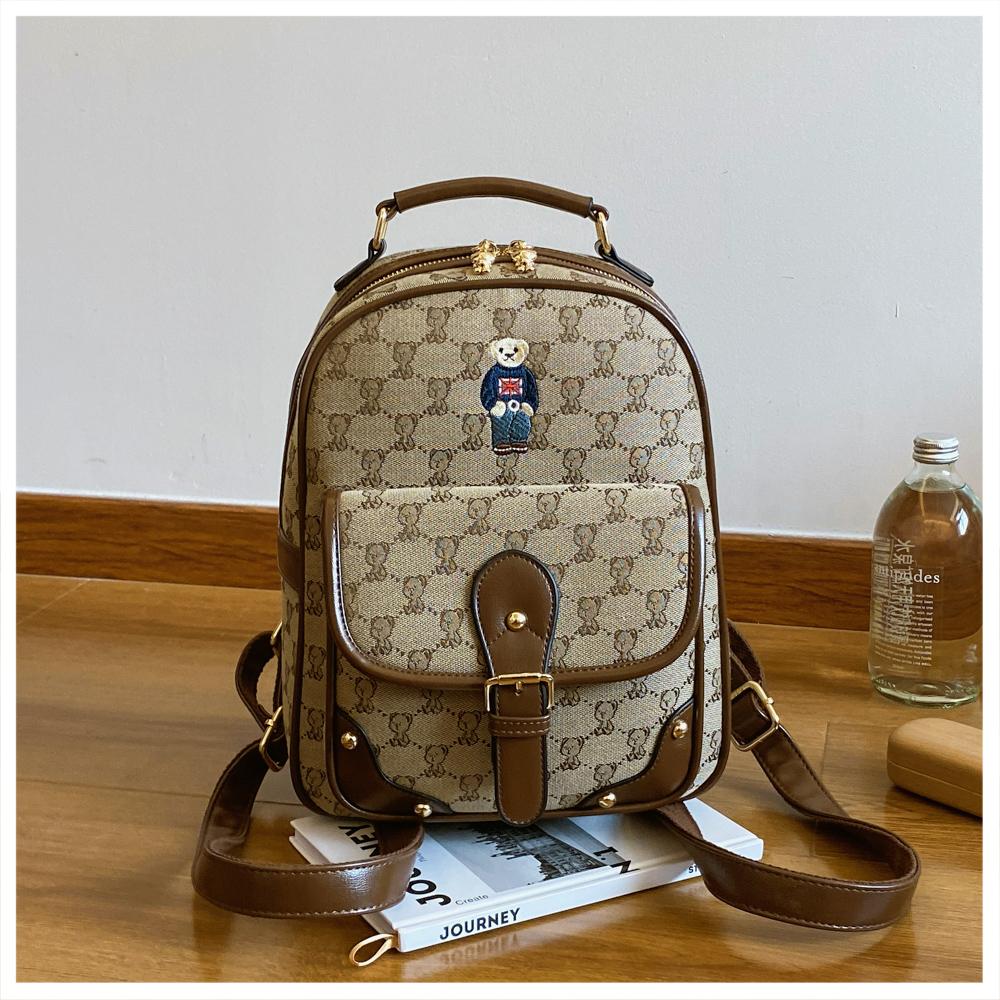 

Женская сумка через плечо из искусственной кожи, роскошная женская маленькая квадратная сумка, высококачественная женская сумка с рисунком медведя