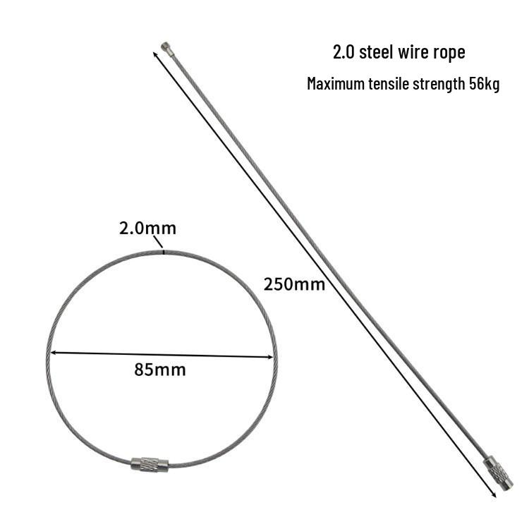 Stainless Steel Wire Key Ring and Loop Buckle