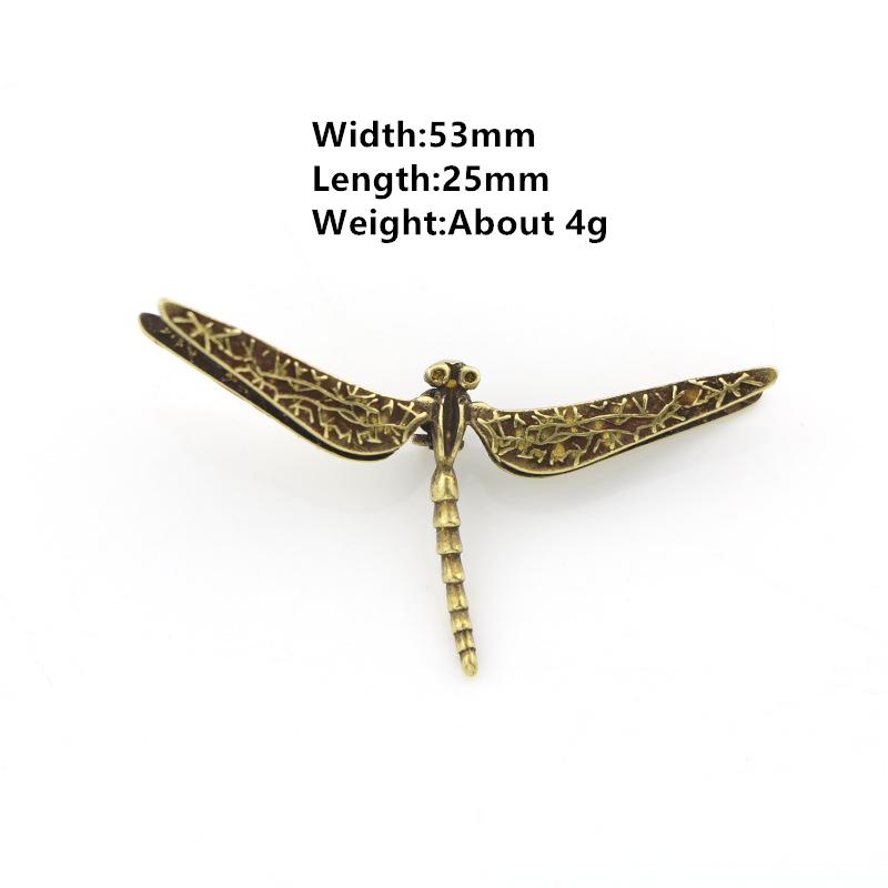 

Статуэтки стрекоз ручной работы из чистой меди в китайском стиле, миниатюры для украшения дома и сада, креативный декор для офисного стола, подарки