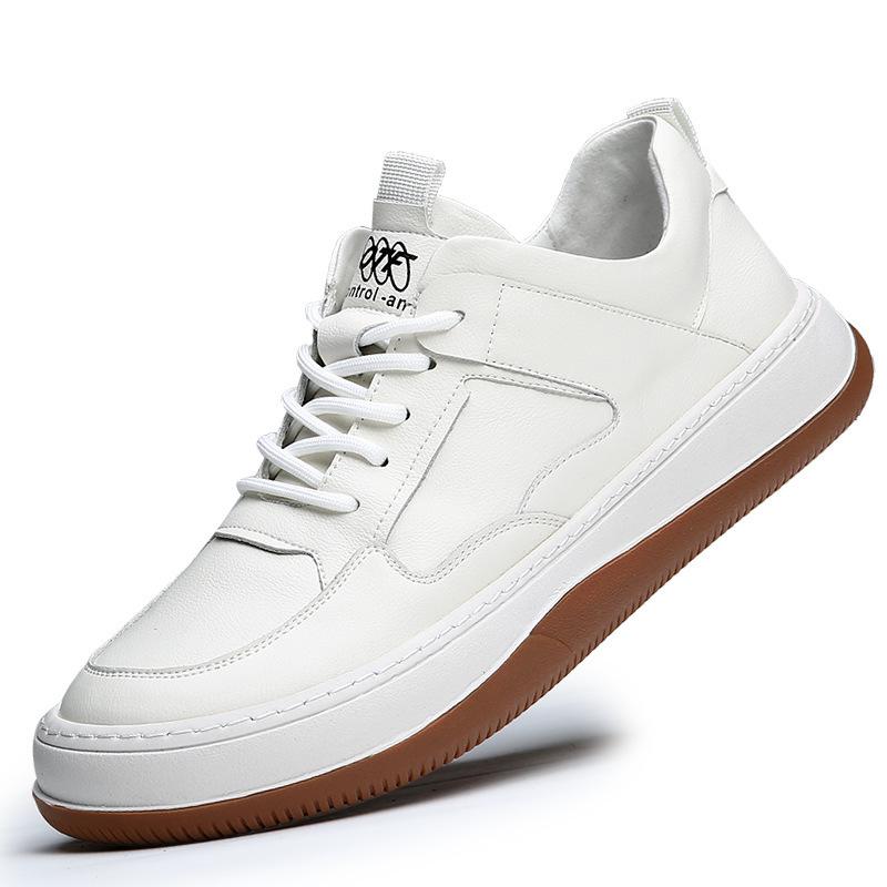 Board shoes men's trendy shoes men's leather crooked head breathable casual shoes spring new men's shoes versatile European station trendy men